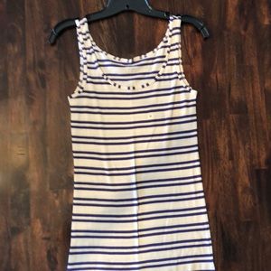 Cream and navy tank from Loft NEW